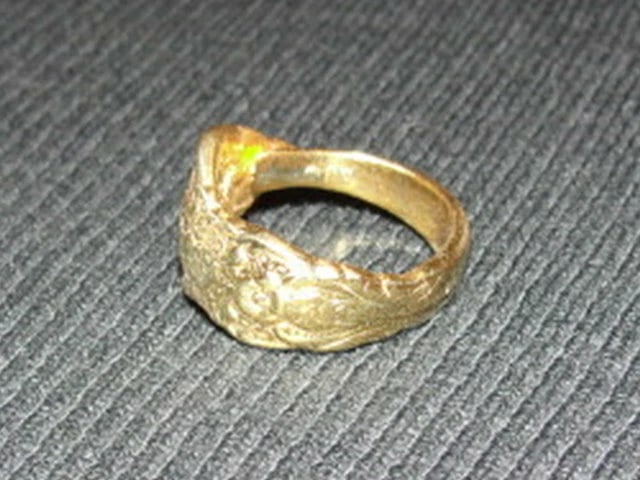 18 kt Gold Plated Brass Ornate Spoon Ring Alberto Juan - 3