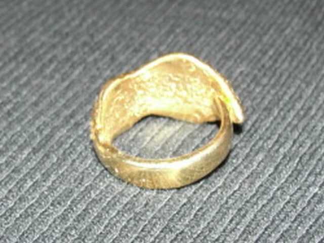 18 kt Gold Plated Brass Ornate Spoon Ring Alberto Juan - 6