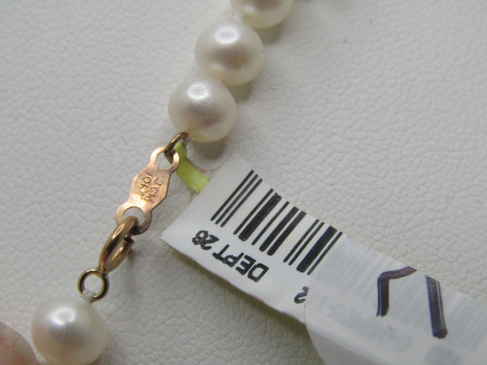 Vintage 14kt Cultured 5-5.5mm Pearl Necklace, 17.5", Signed JCM, 1990's - 3