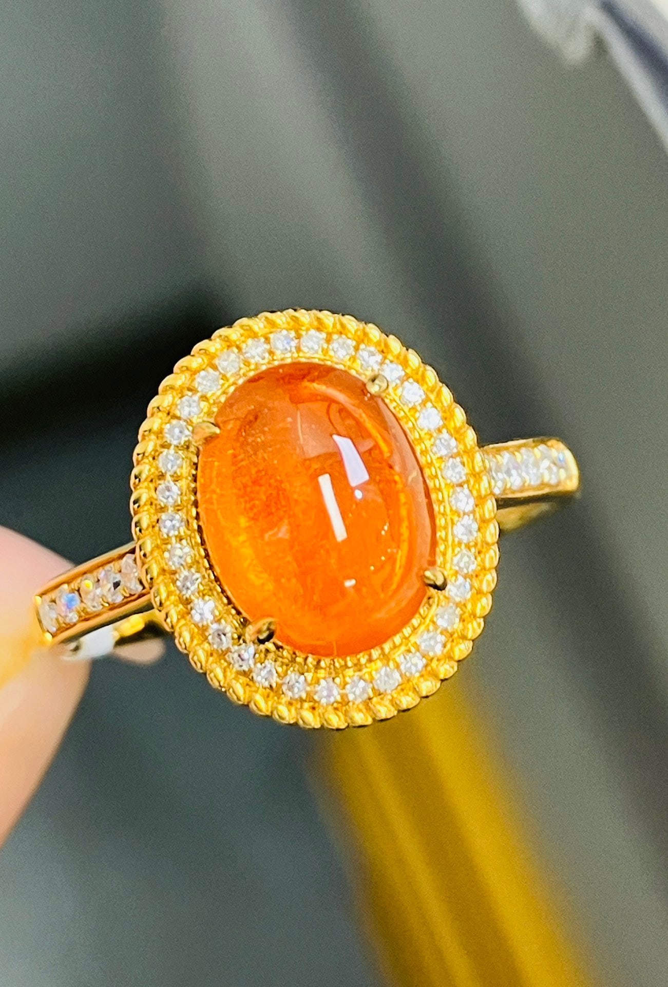 14K GOLD 3.22 CTW NATURAL PARTSCHINITE & DIAMOND RING: Title:14K GOLD 3.22 CTW NATURAL PARTSCHINITE & DIAMOND RING Description:Ref:230655128Gold Content:14K GoldRing Size:7.25USMain Gemstone:PartschiniteNumber of stones:1Shape:OvalCarat Weight:3.02ct