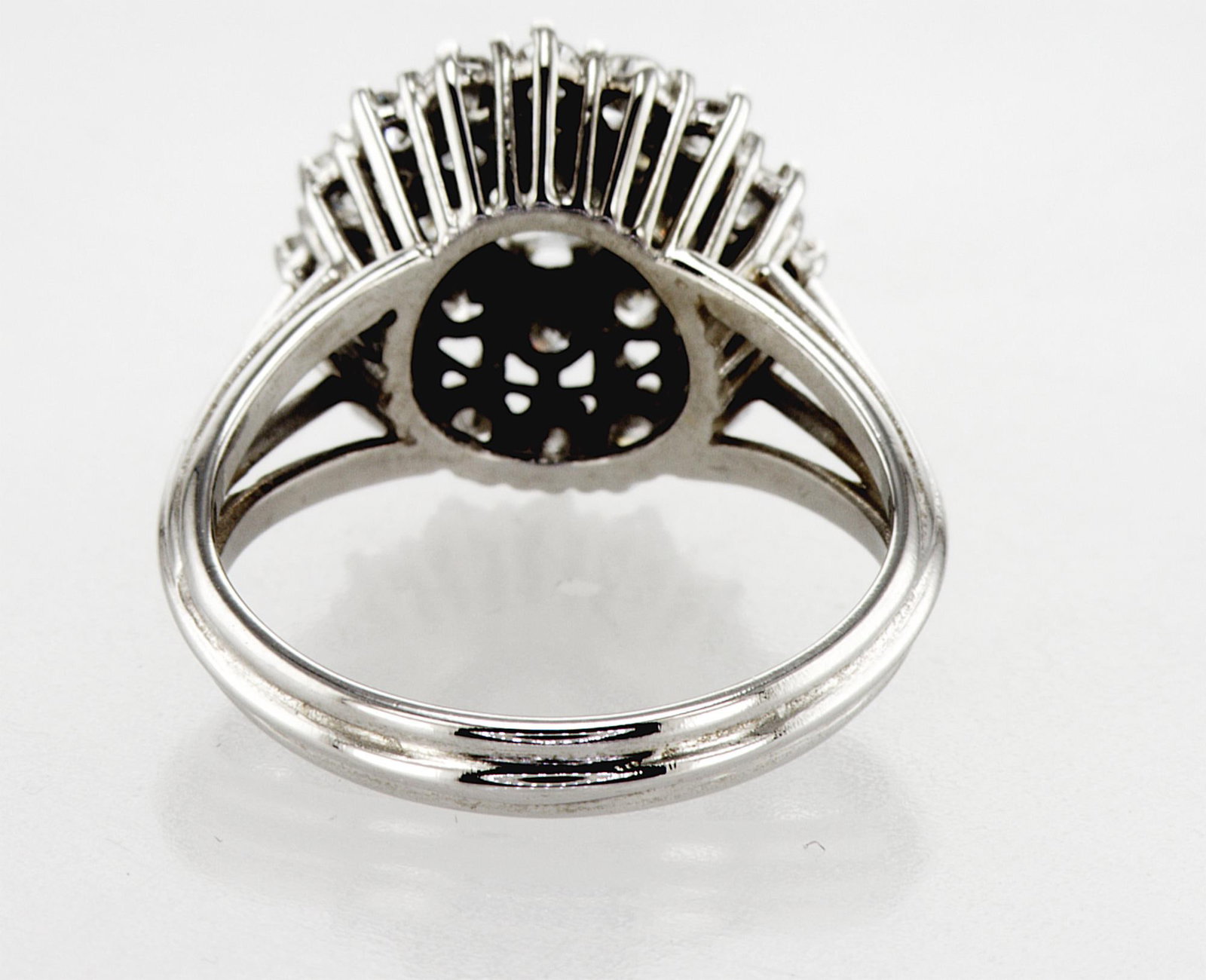 1.35cttw Natural Diamond & Natural Diamond Ring 18K White Gold 5.49 gr - 3