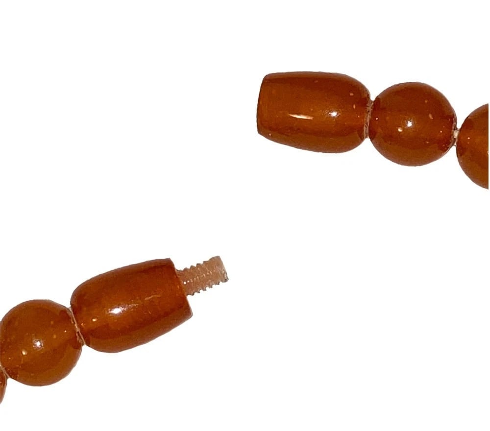 Vintage Graduated Amber Butterscotch Bead Necklace - 7