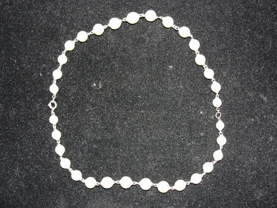 Sterling Silver Cultured Pearl Bead Necklace - 4