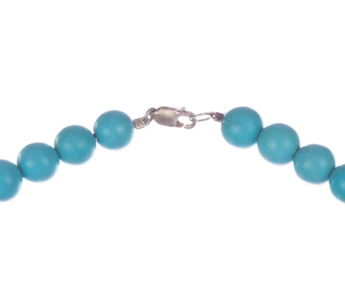 Hand Made Turquoise and Wood Bead Necklace - 5
