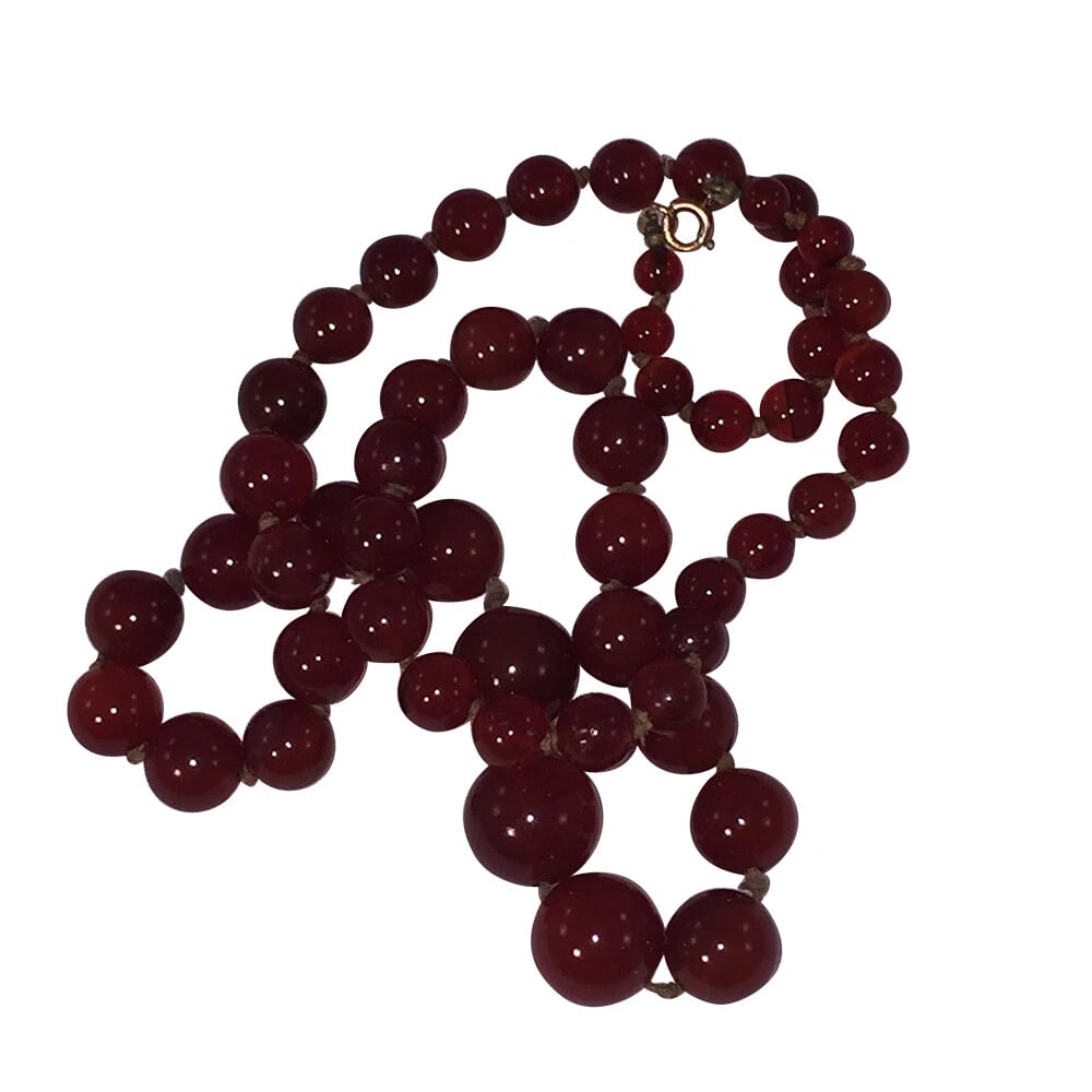 Graduated Carnelian AAA Grade Bead Necklace - 4