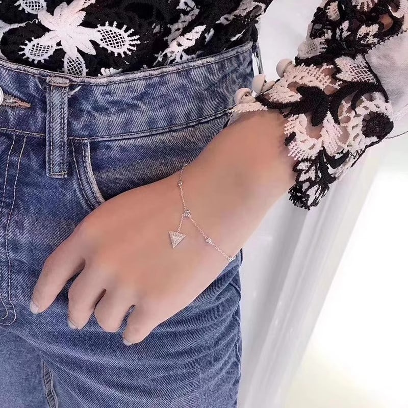 14K GOLD 0.44 CT NATURAL H DIAMOND BRACELET - 3