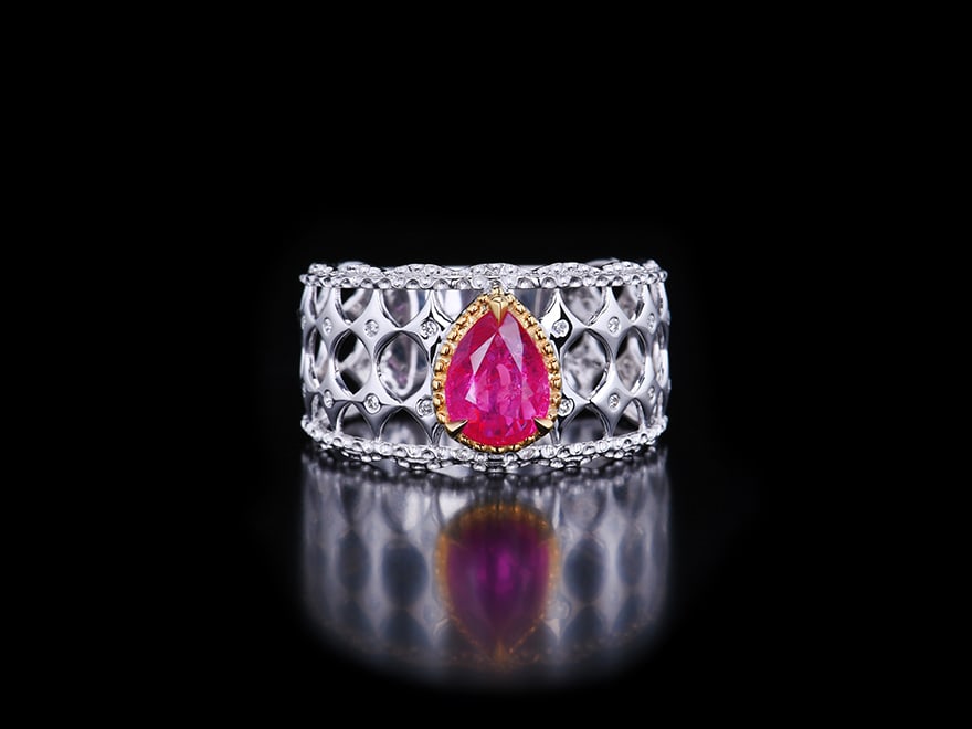14K GOLD 1.21 CTW NATURAL SAPPHIRE & DIAMOND RING: Title:14K GOLD 1.21 CTW NATURAL SAPPHIRE & DIAMOND RING Description:Ref:230655065Gold Content:14K GoldRing Size:7.25USMain Gemstone:SapphireNumber of stones:1Shape:PearCarat Weight:1.14ct Color:PinkTr