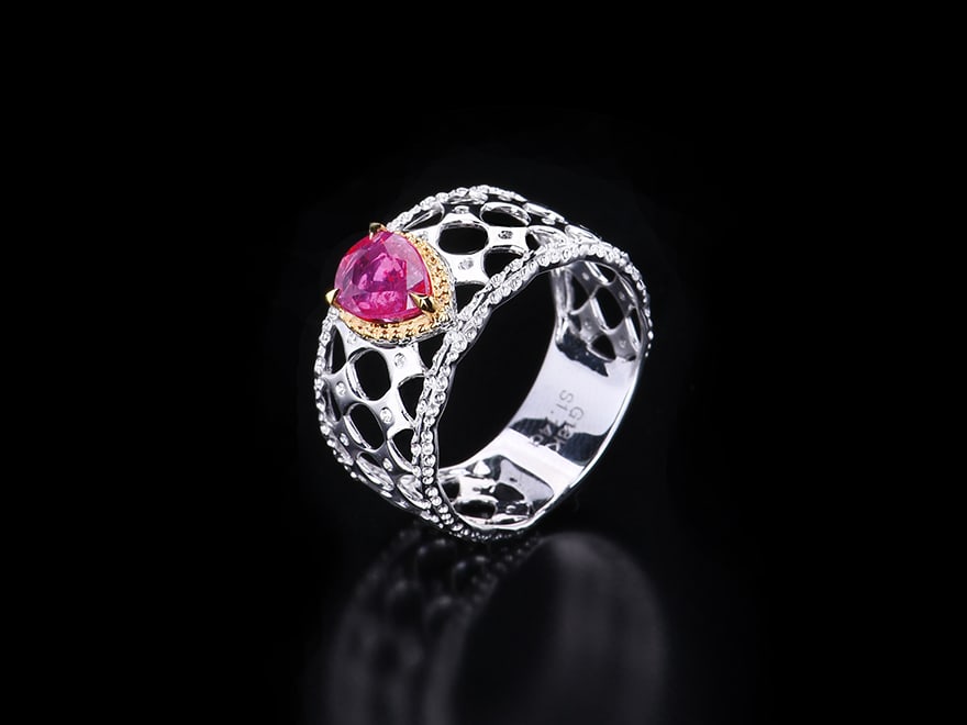 14K GOLD 1.21 CTW NATURAL SAPPHIRE & DIAMOND RING - 8