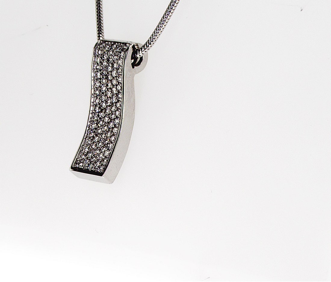 0.78cttw Natural Diamond Necklace 14K White Gold 8.72 gr - 3