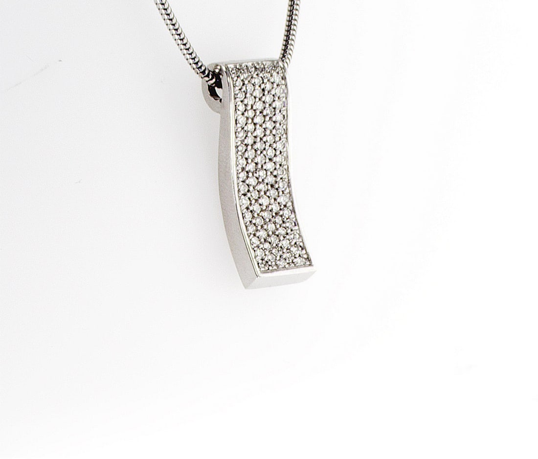 0.78cttw Natural Diamond Necklace 14K White Gold 8.72 gr - 4