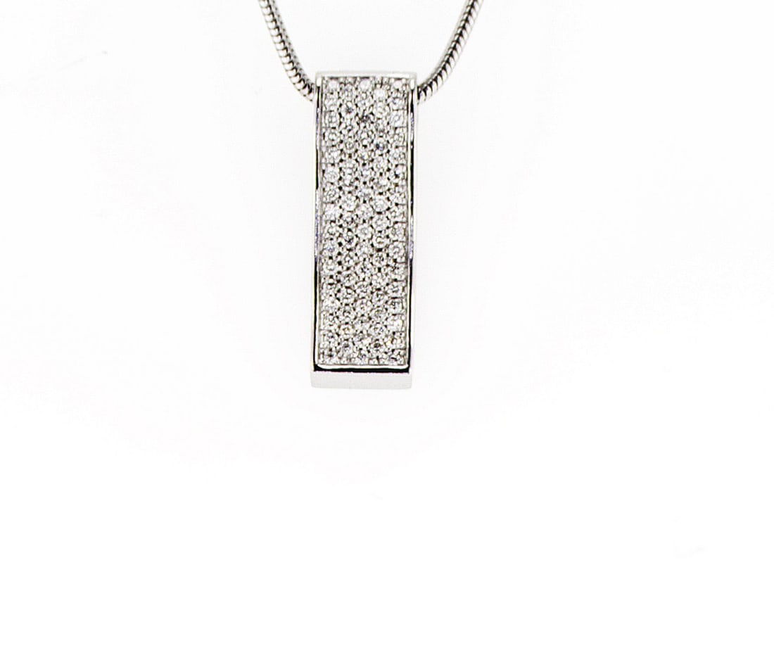 0.78cttw Natural Diamond Necklace 14K White Gold 8.72 gr - 5