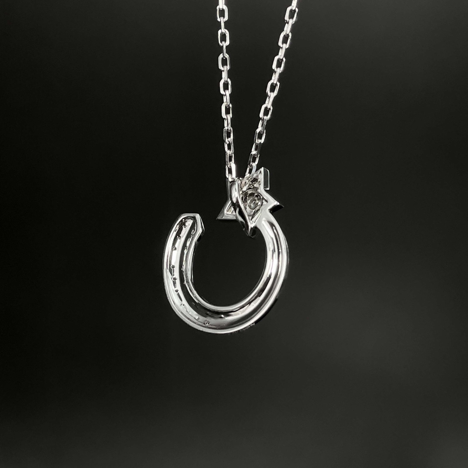 14K GOLD 0.38 CT NATURAL H DIAMOND NECKLACE - 3