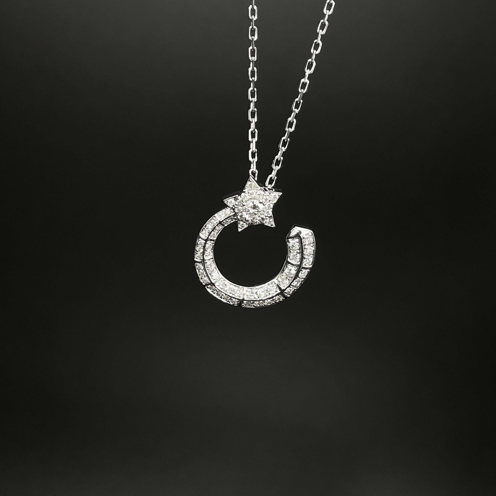 14K GOLD 0.38 CT NATURAL H DIAMOND NECKLACE - 5