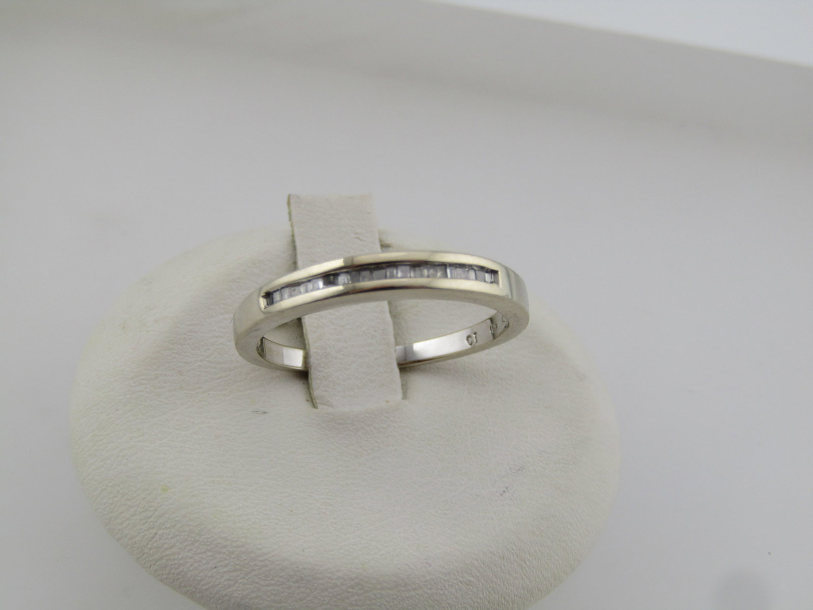 Vintage 10kt Diamond Baguette Anniversary Band, Sz. 7.25, 1980's-1990's, Signed: Title:Vintage 10kt Diamond Baguette Anniversary Band, Sz. 7.25, 1980's-1990's, Signed Description:Vintage 10kt Diamond Baguette Anniversary Band, Sz. 7.25, 1980's-1990's, Signed CI. This is 10kt
