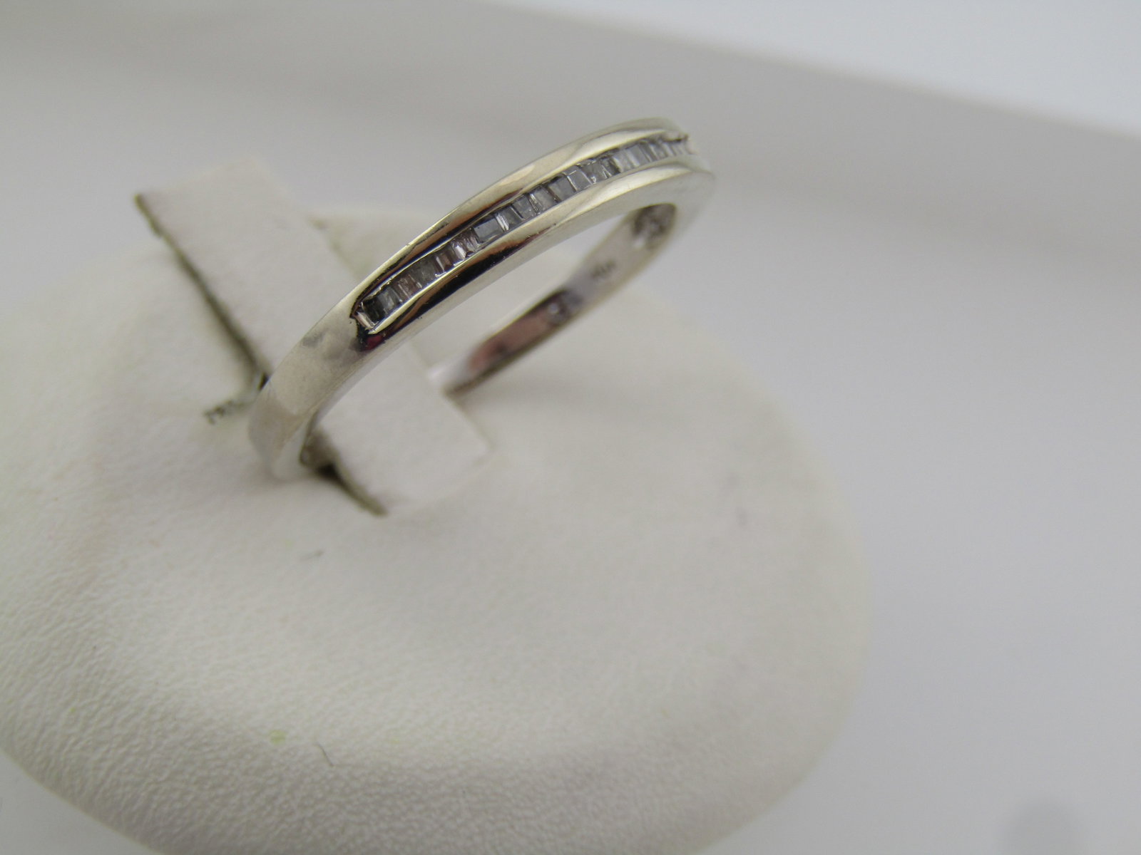 Vintage 10kt Diamond Baguette Anniversary Band, Sz. 7.25, 1980's-1990's, Signed - 3