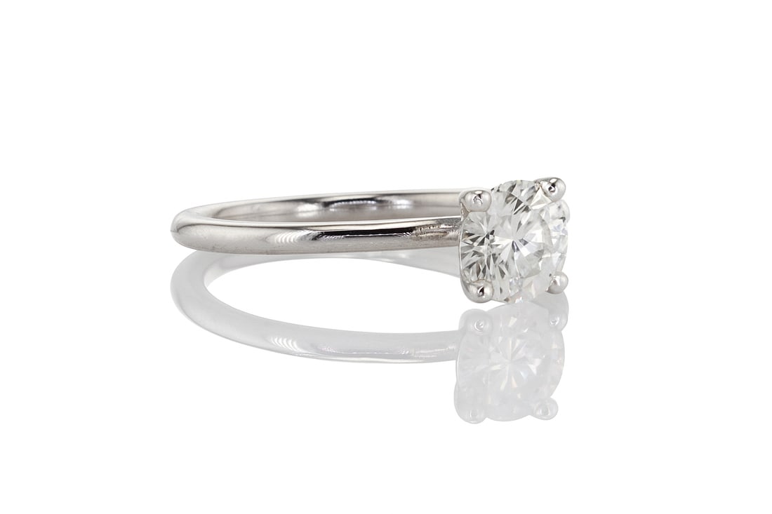 1.12cttw Natural Diamond Ring 14K White Gold 2.65 gr - 6