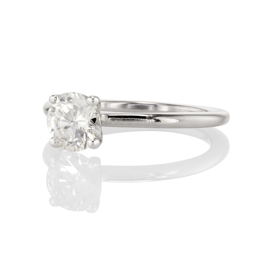 1.12cttw Natural Diamond Ring 14K White Gold 2.65 gr - 7