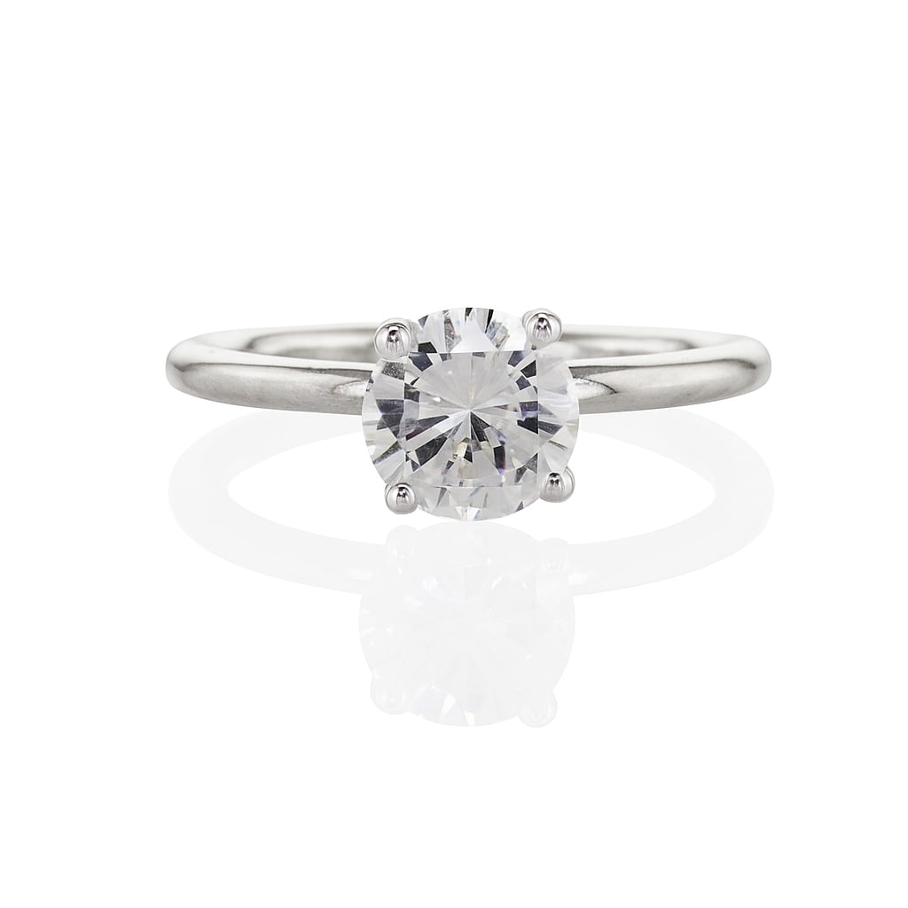 1.12cttw Natural Diamond Ring 14K White Gold 2.65 gr - 8