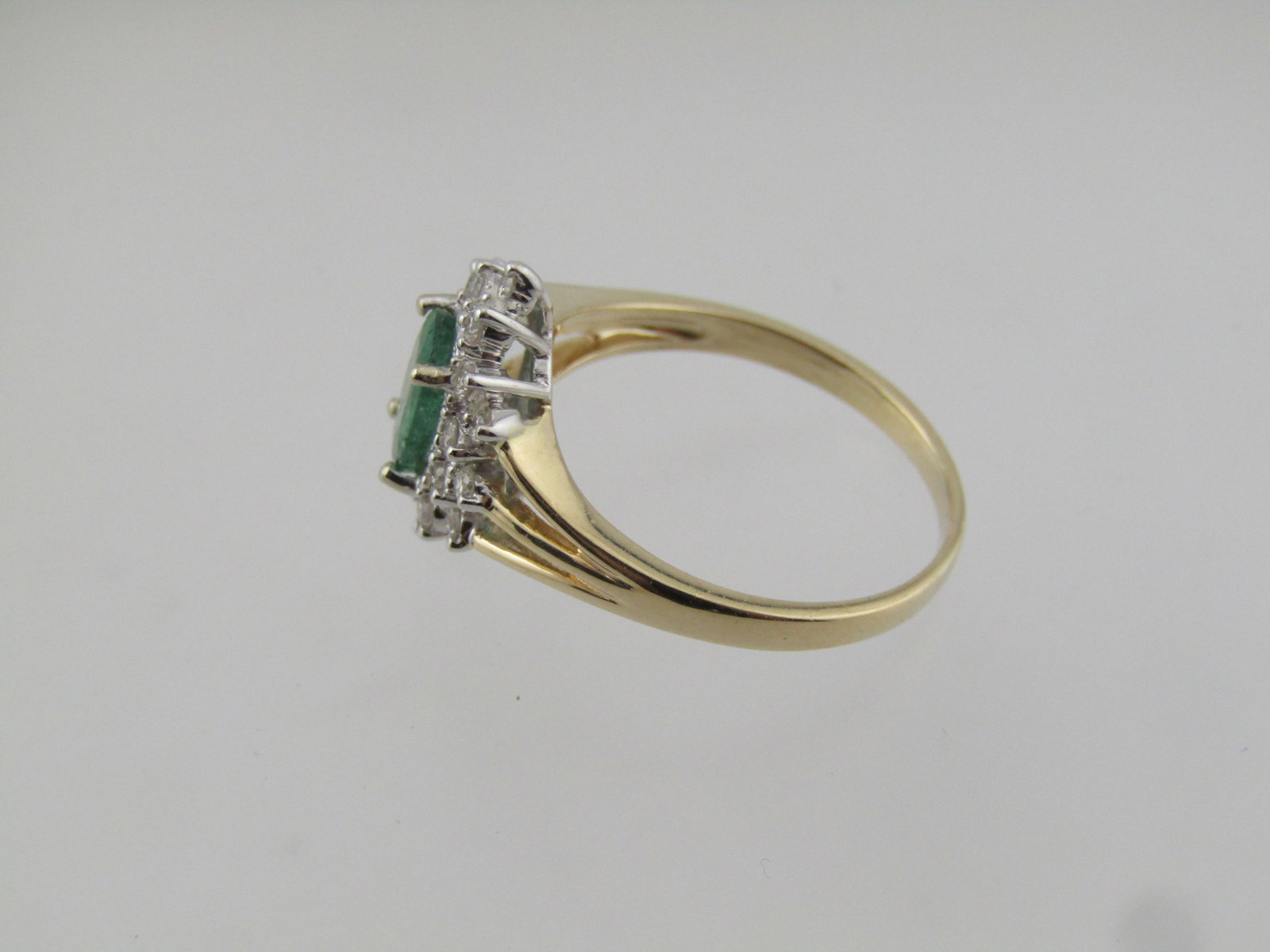 14kt Emerald & Diamond Ring, Sz. 7, Signed GMA. - 4
