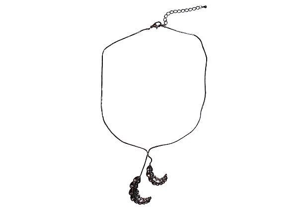 Lanvin Rhinestone Feather Necklace - 4
