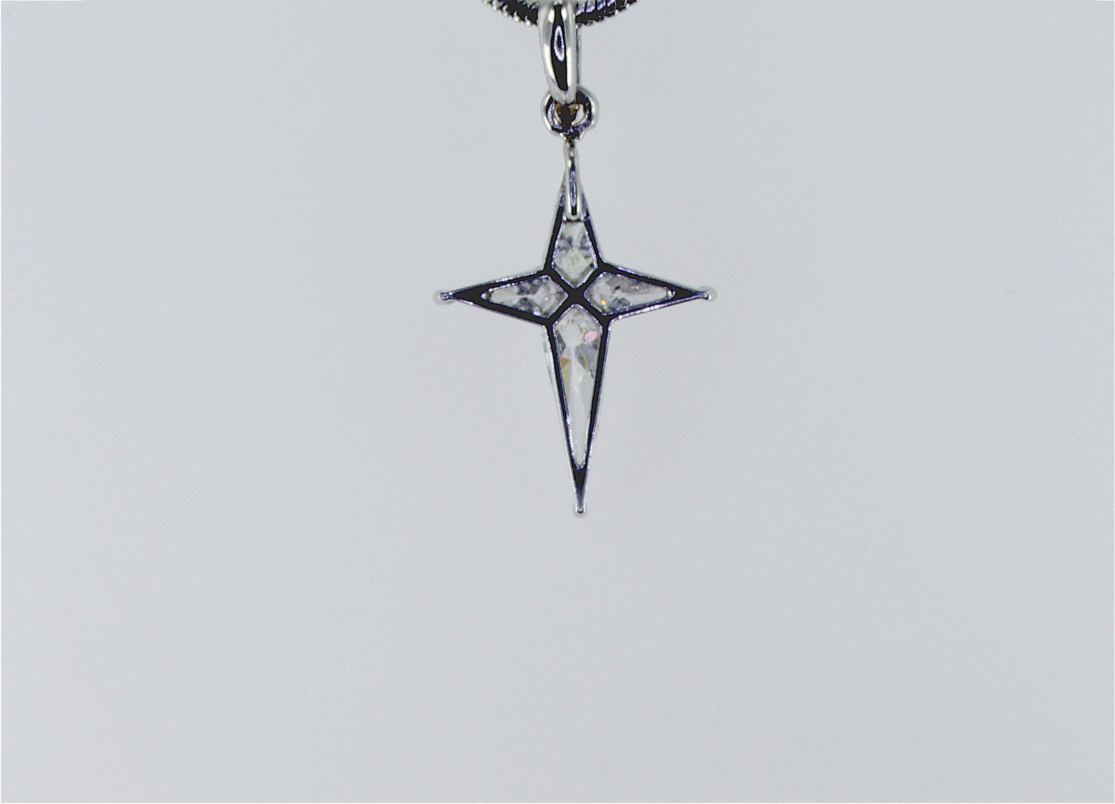 0.37cttw Natural Diamond Pendant 18K White Gold 0.65 gr - 5