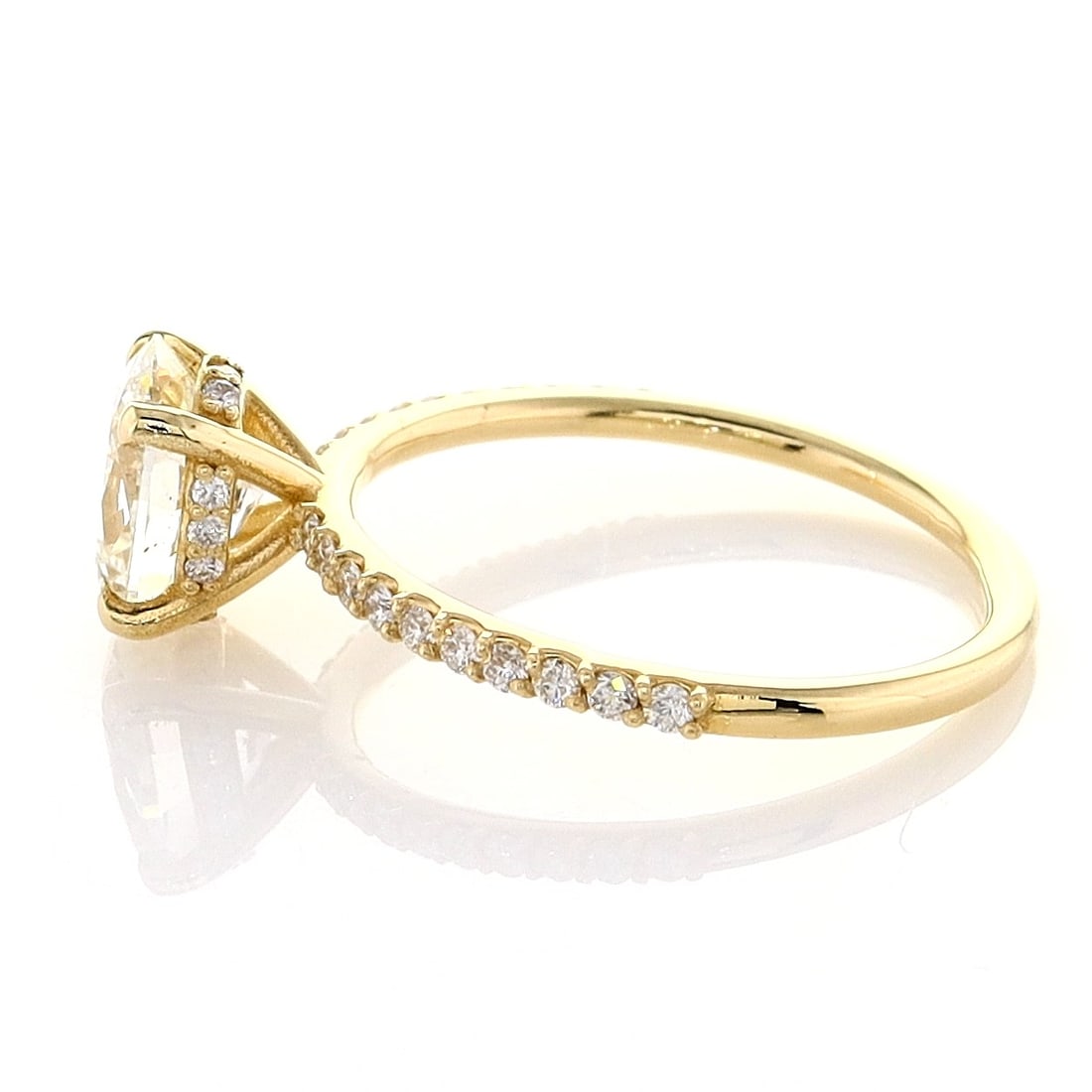 1.80cttw Natural Diamond & Natural Diamond Ring 14K Yellow Gold 2.13 gr - 2
