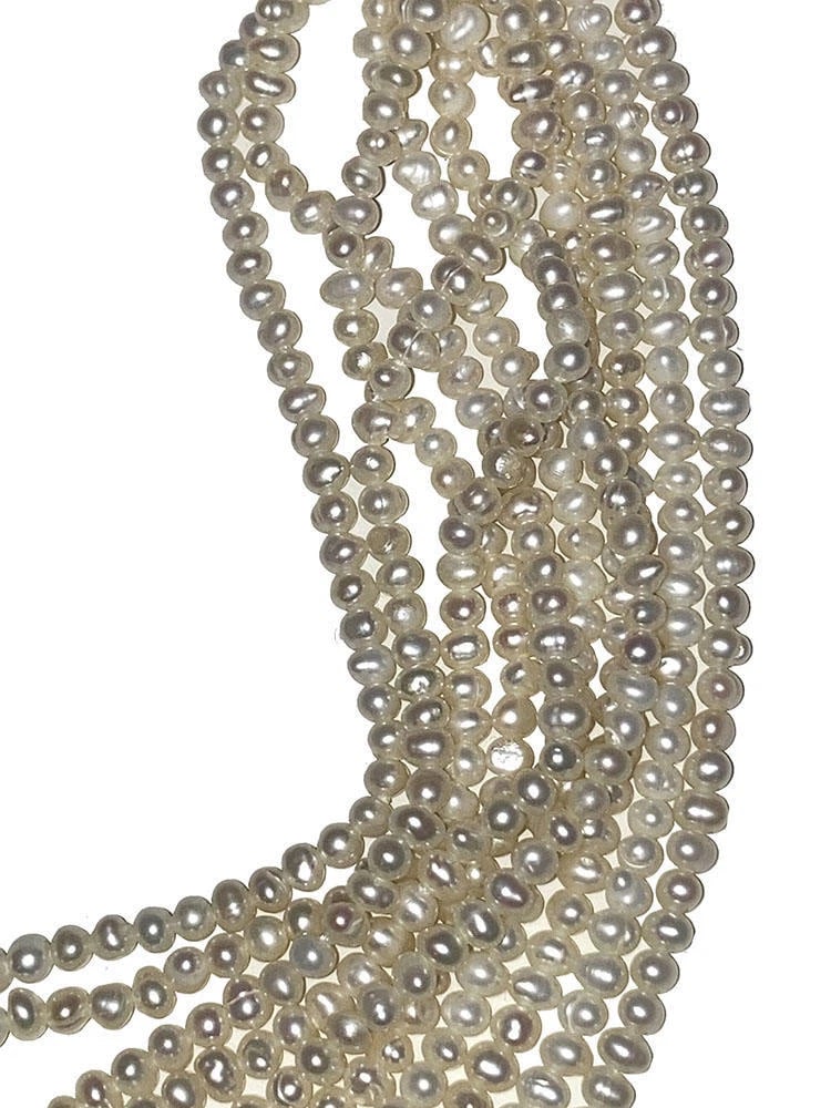 Multi Strand Freshwater Pearl Torsade Necklace - 6
