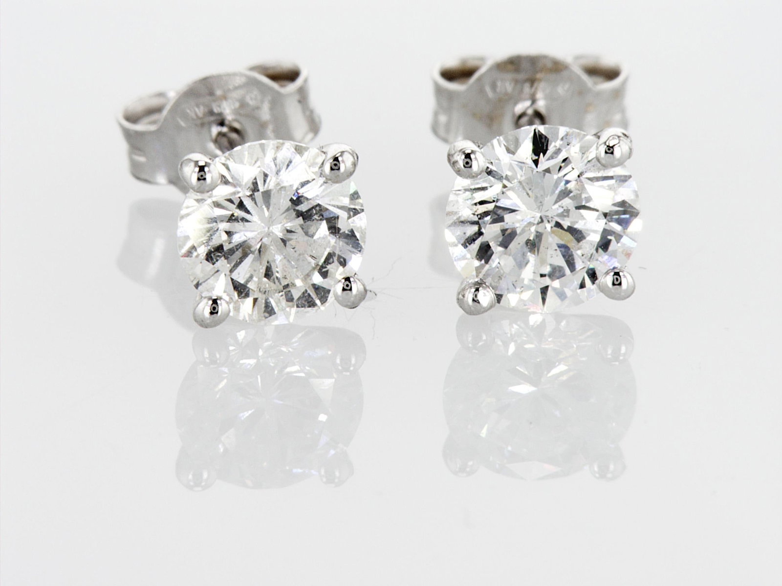 2.13cttw Natural Diamond Earrings 14K White Gold 1.15 gr - 3