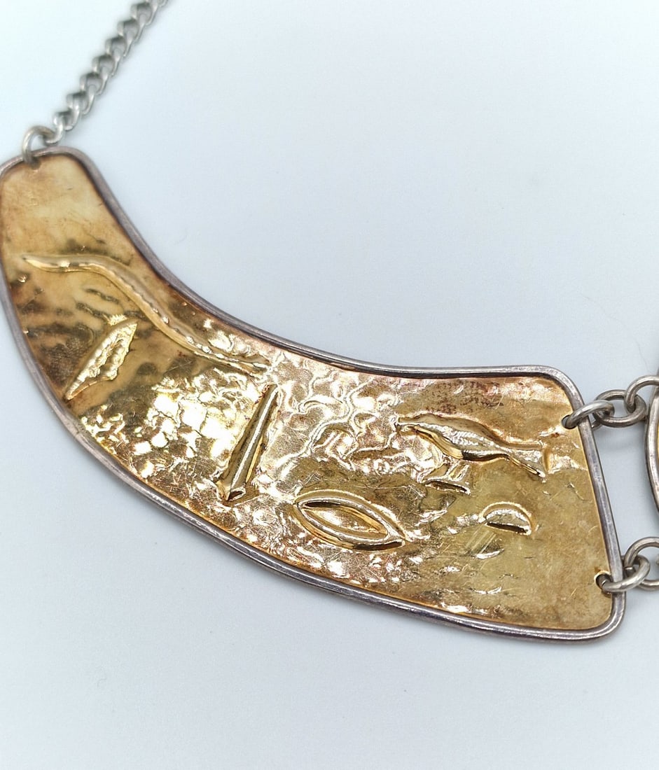 Necklace in 18 kt solid gold and 800 silver - 4