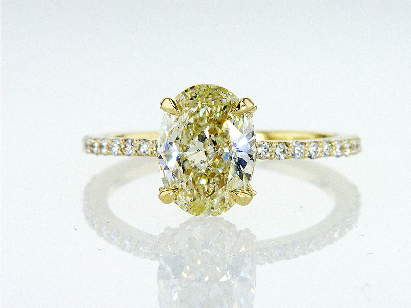 2.39cttw Natural Diamond & Natural Diamond Ring 14K Yellow Gold 2.01 gr - 6