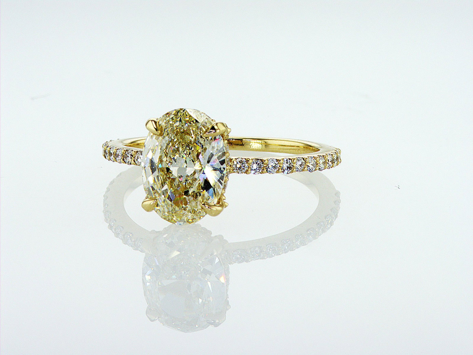 2.39cttw Natural Diamond & Natural Diamond Ring 14K Yellow Gold 2.01 gr - 7