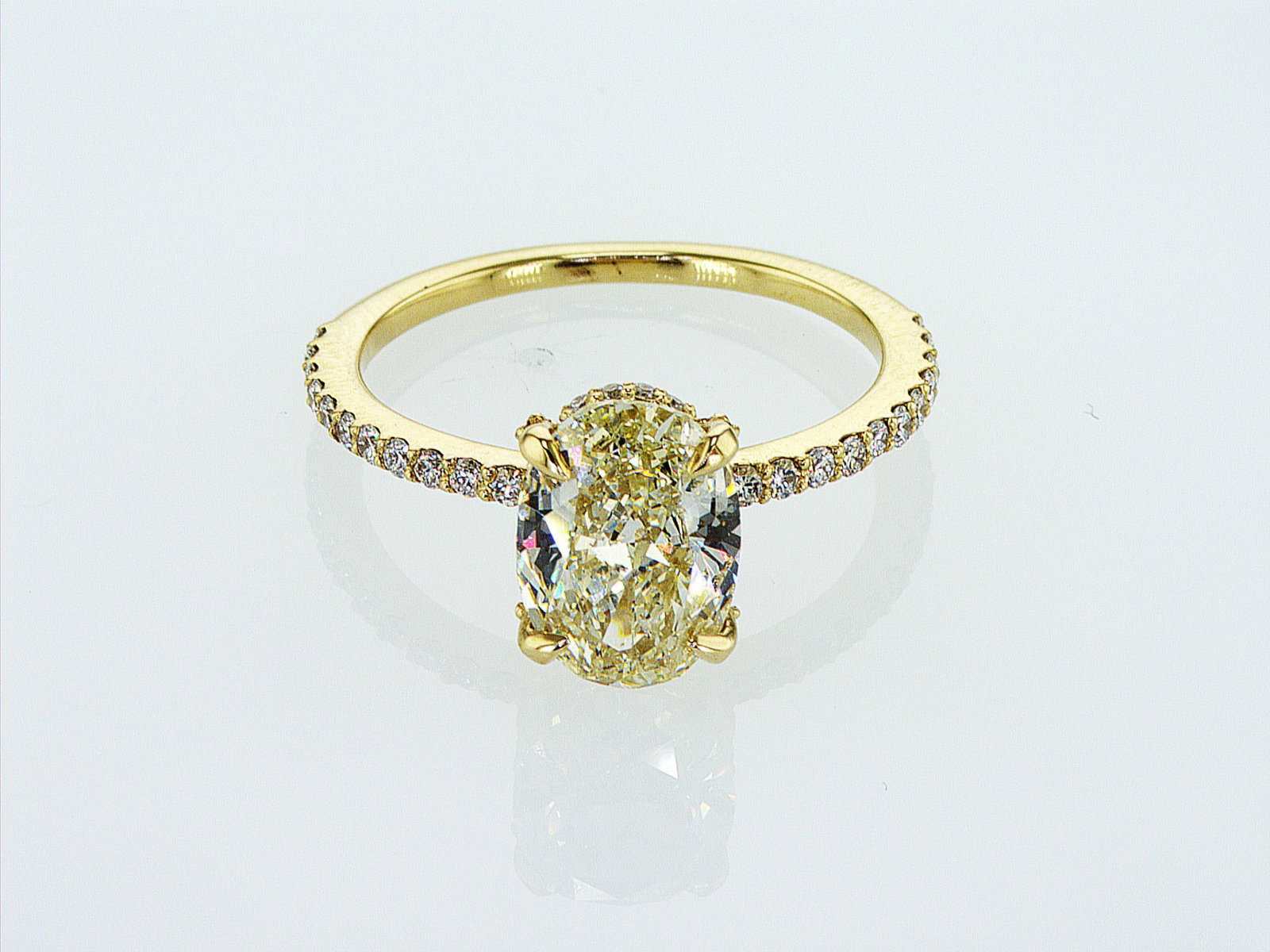 2.39cttw Natural Diamond & Natural Diamond Ring 14K Yellow Gold 2.01 gr - 8
