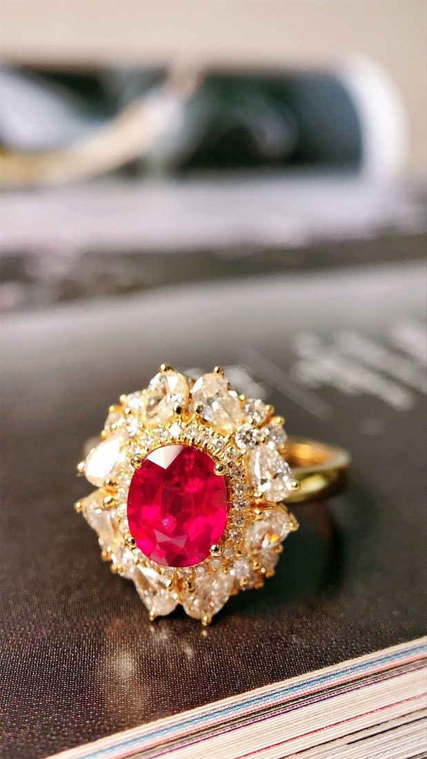 14K GOLD 2.24 CTW NATURAL RUBY & DIAMOND RING - 3