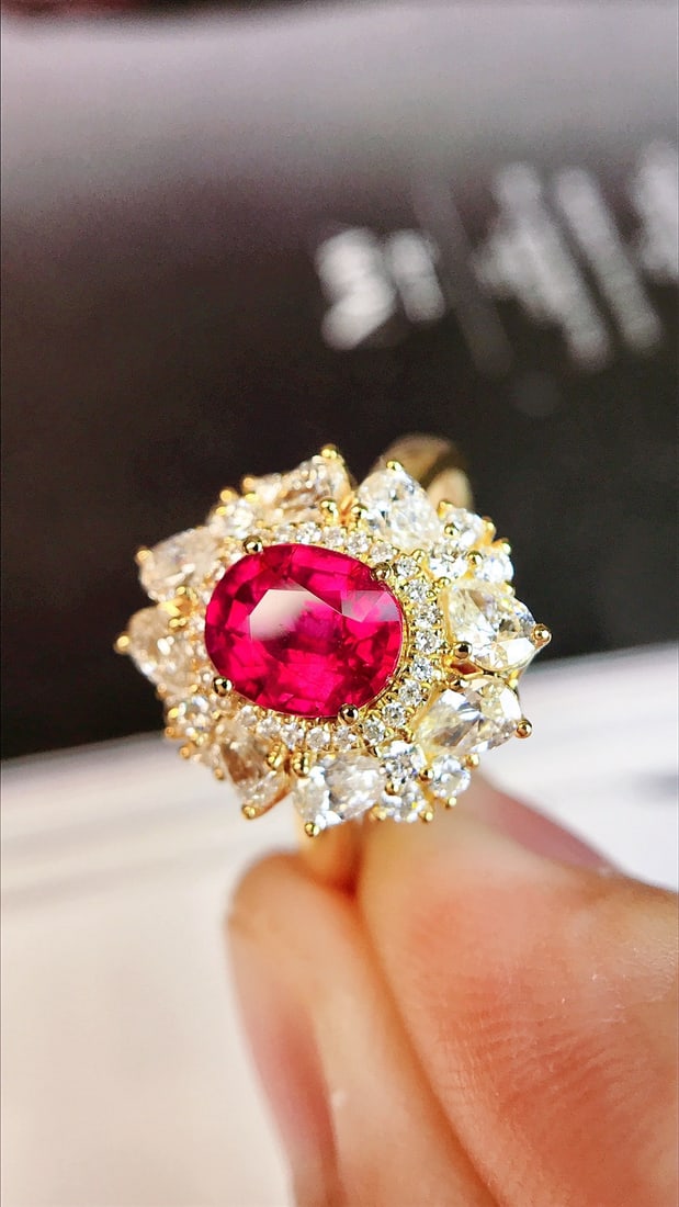 14K GOLD 2.24 CTW NATURAL RUBY & DIAMOND RING - 6