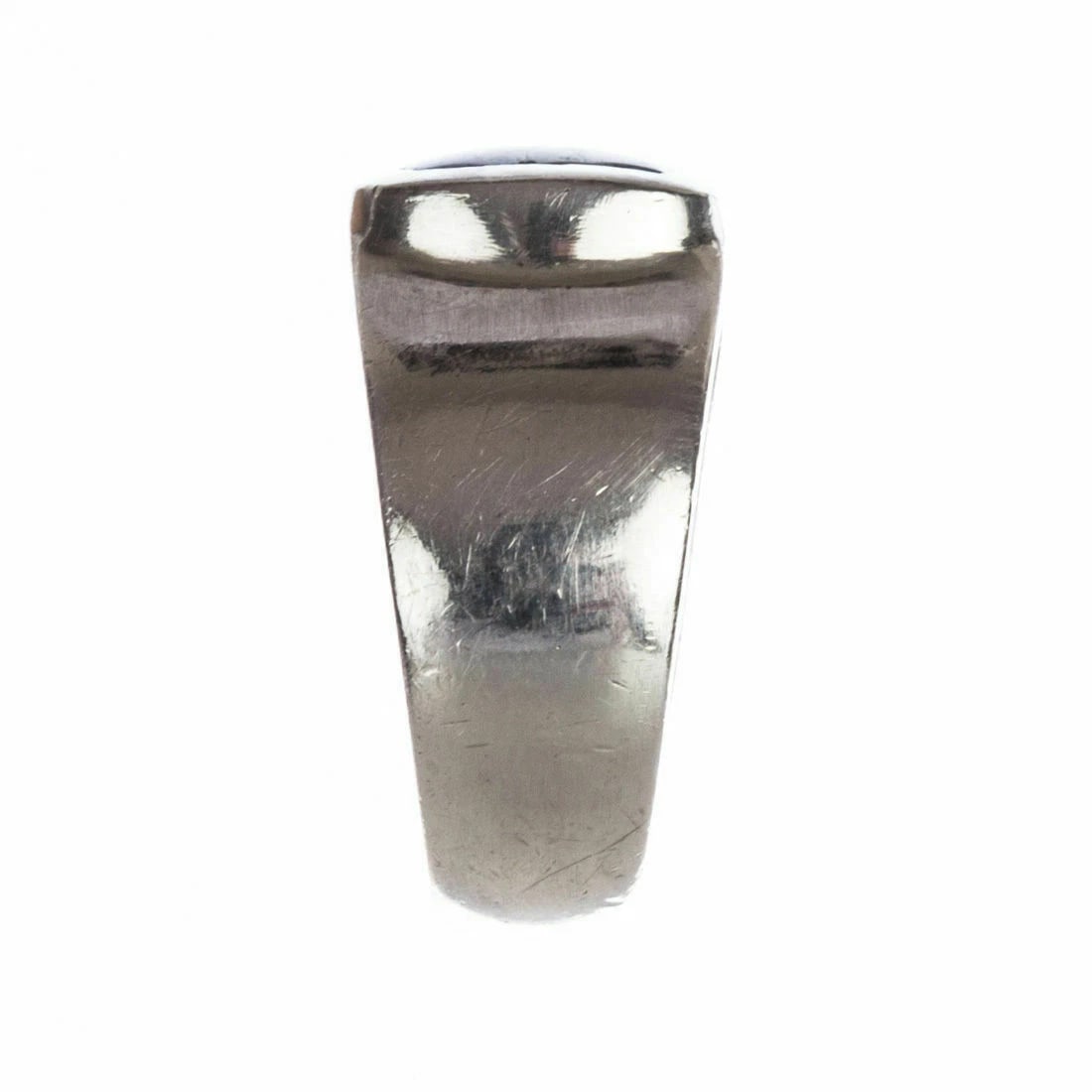 Vintage Handmade Sterling Silver Green Tourmaline Ring - 5