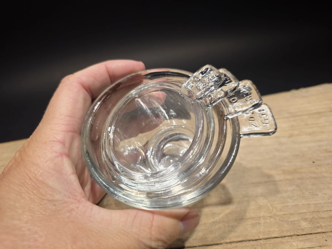 Crystal Clear Depression Glass 4pc Measuring Cup Set (1 of 4)