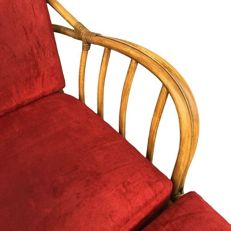 Rare Paul Frankl Styled Faux Rattan Outdoor/Patio Chaise Lounge Chair, Pair - 5
