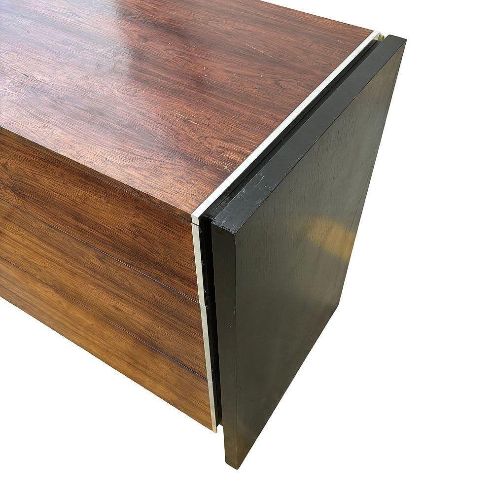 Mid-century Rosewood & Chrome Dresser by Robert Baron for Glenn of California - 3