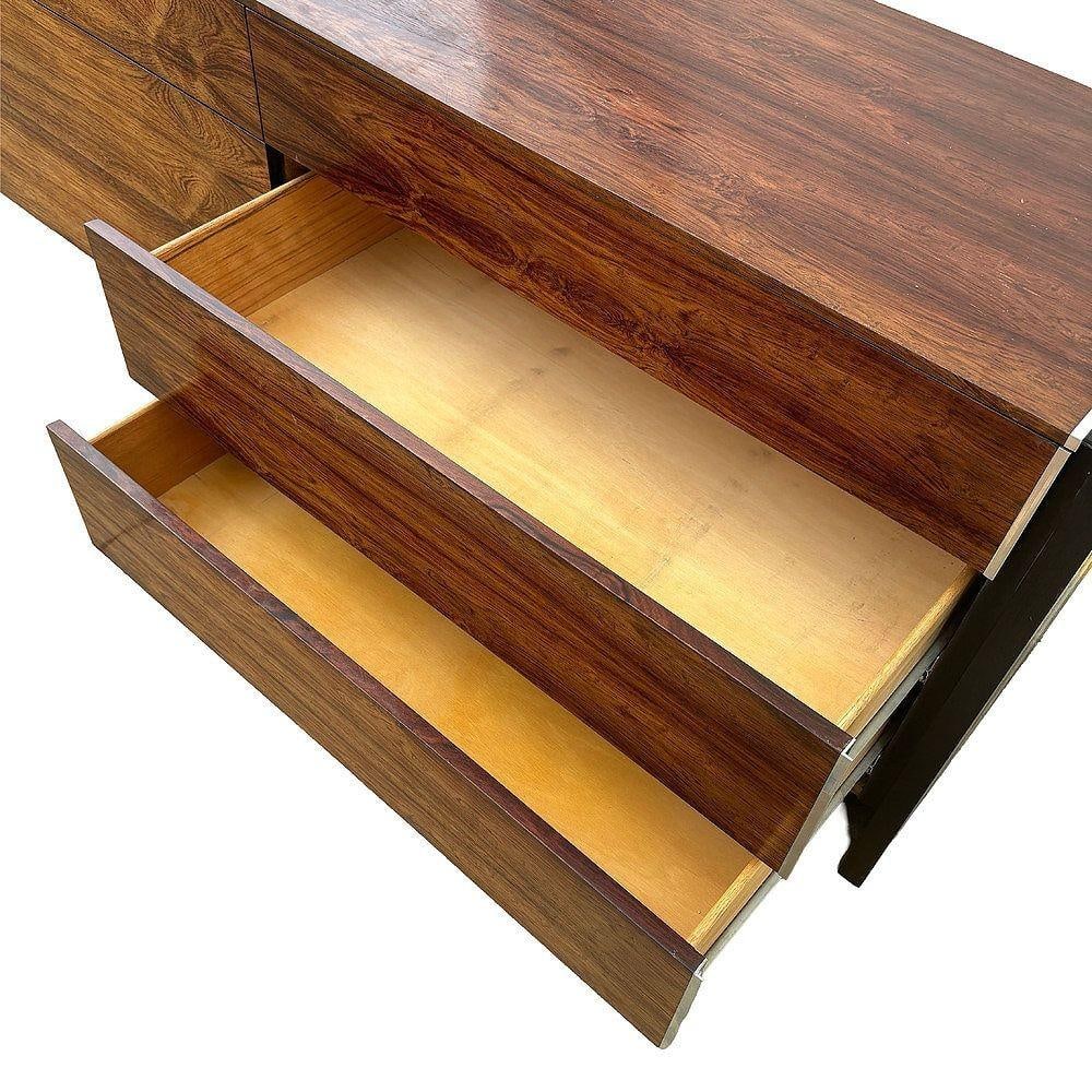 Mid-century Rosewood & Chrome Dresser by Robert Baron for Glenn of California - 5