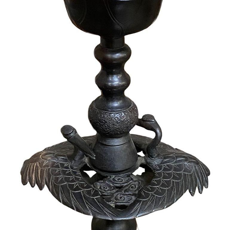 Mid-Century James Mont Style Bronze Chinese-inspired Table Lamp - 3
