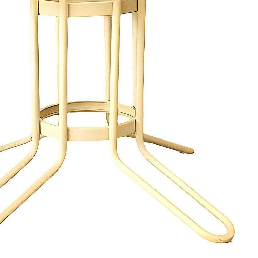 Modern Round "Kailua" Glass & Tubular Steel Patio Table by Brown Jordan - 3
