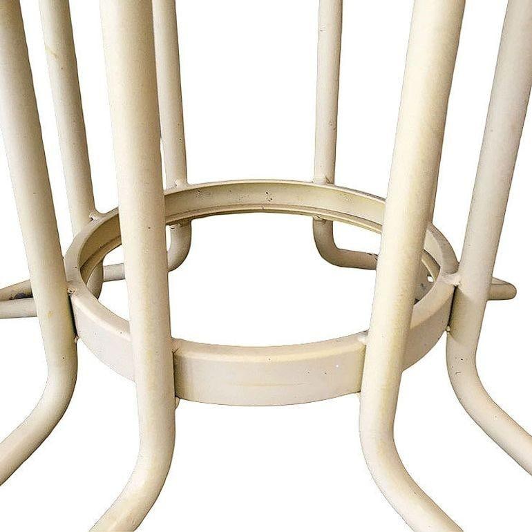Modern Round "Kailua" Glass & Tubular Steel Patio Table by Brown Jordan - 5