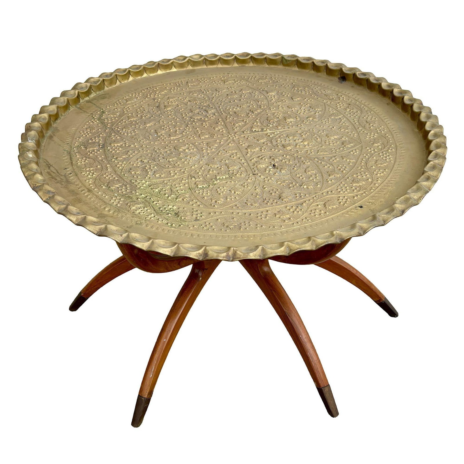 Mid-century Moroccan Moorish Tray Coffee Table - 2