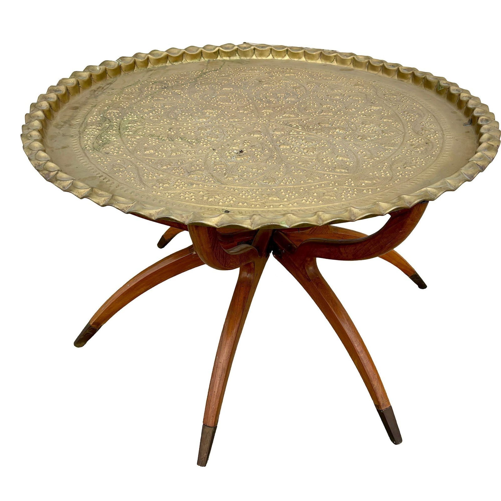 Mid-century Moroccan Moorish Tray Coffee Table - 3