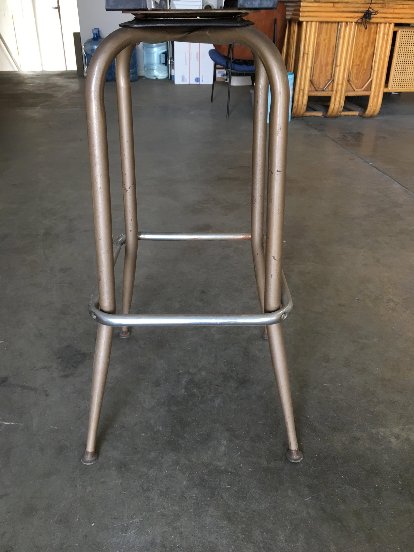 Midcentury Fiberglass Shell Swivel Bar Stool, Pair - 4