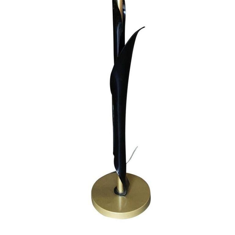 1950s Sculptural Organic Leaf Acrylic Floor Lamp by Rougier - 3