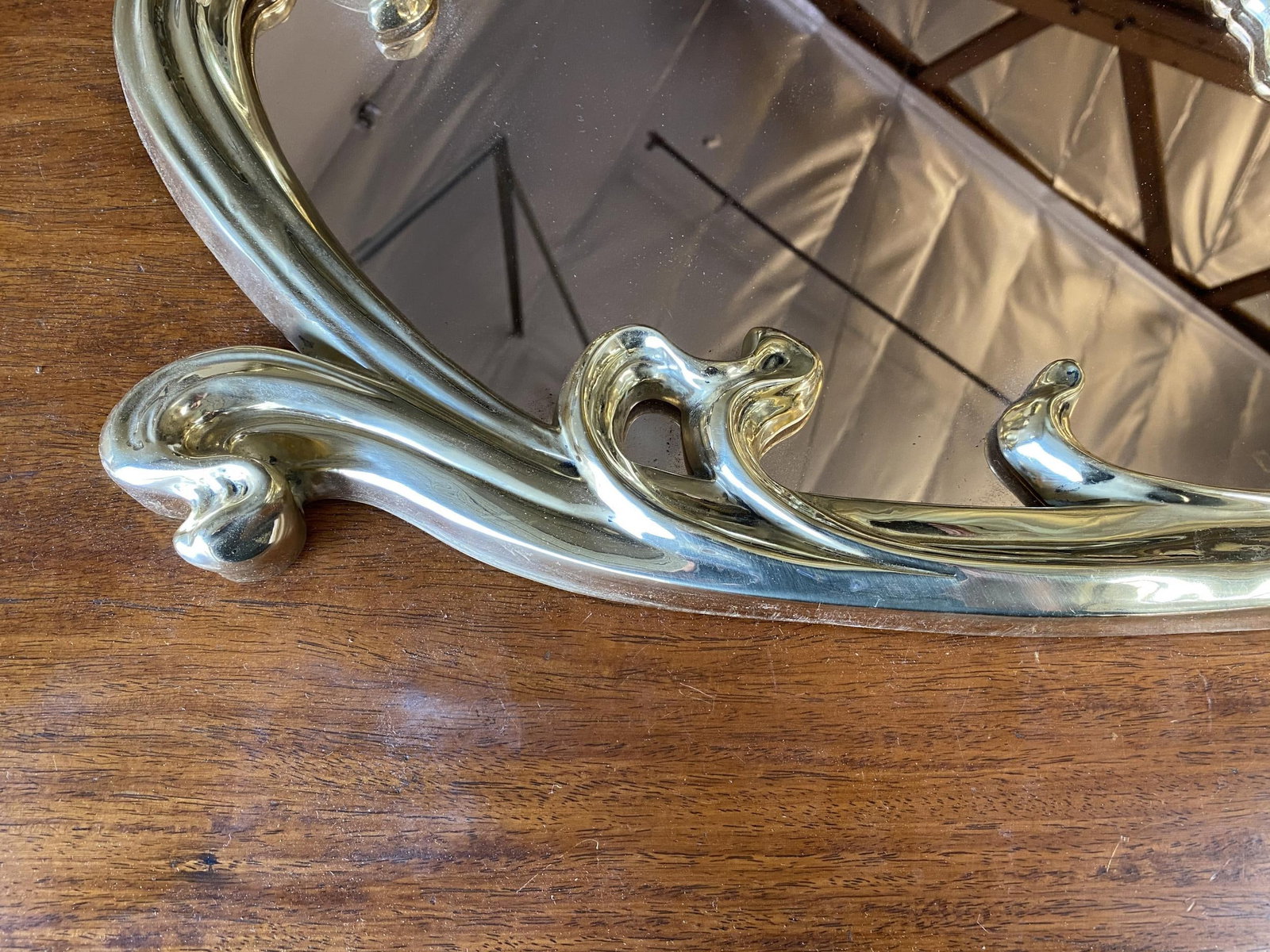 Restored Art Nouveau Figural Female Wall Mirror Signed Charles Emile Jonchery - 3
