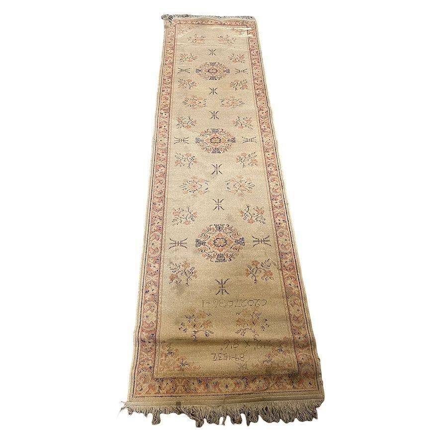 8' Foot Hand Knotted Wool Turkish Oushak Runner Rug - 4