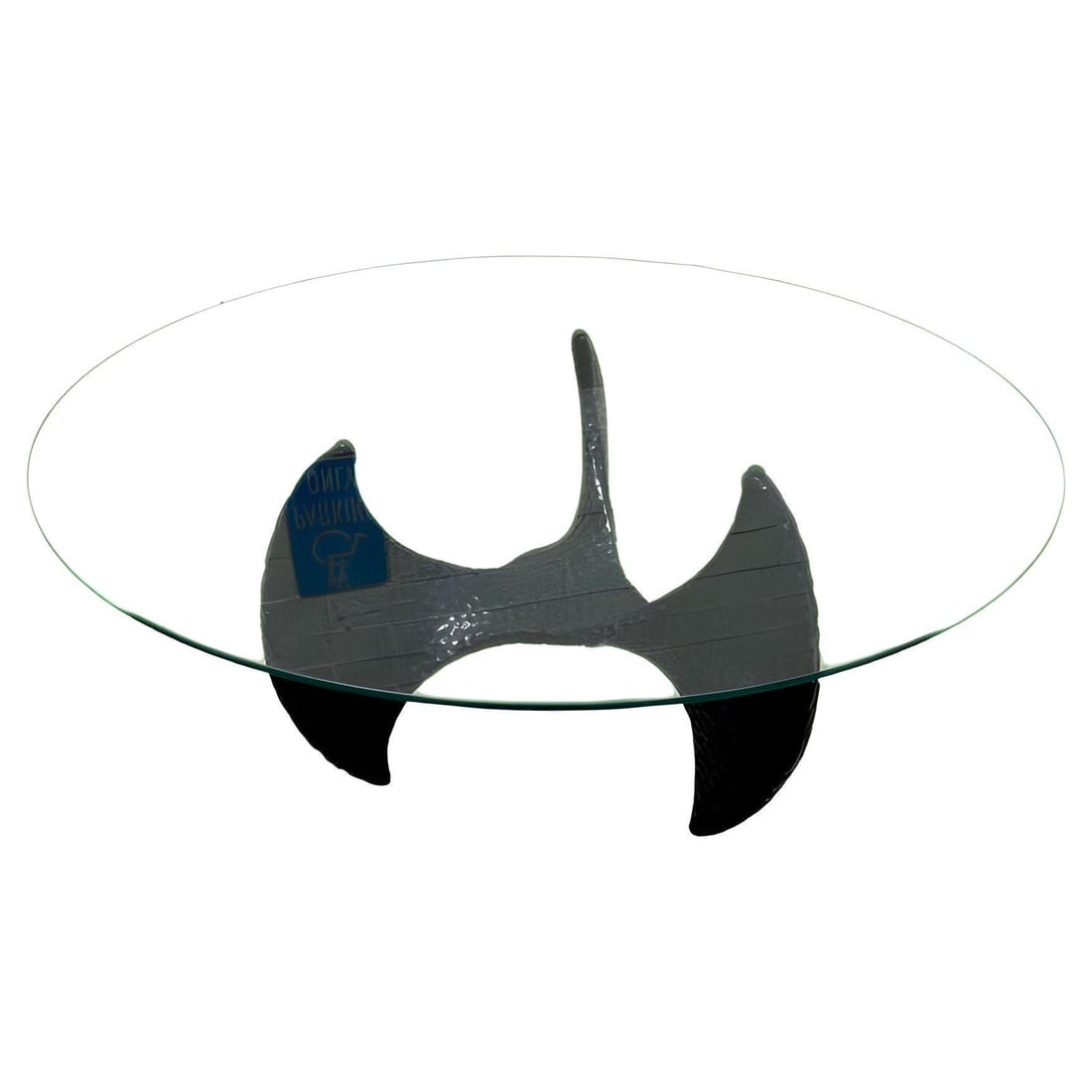 Brutalist Resin Coffee Table Base by Universal Statuary Corp , 1970: Title: Brutalist Resin Coffee Table Base by Universal Statuary Corp , 1970 Description: Mid-Century Propeller Coffee table made by the Universal Statuary Corp, Chicago IL. Cast resin with a black