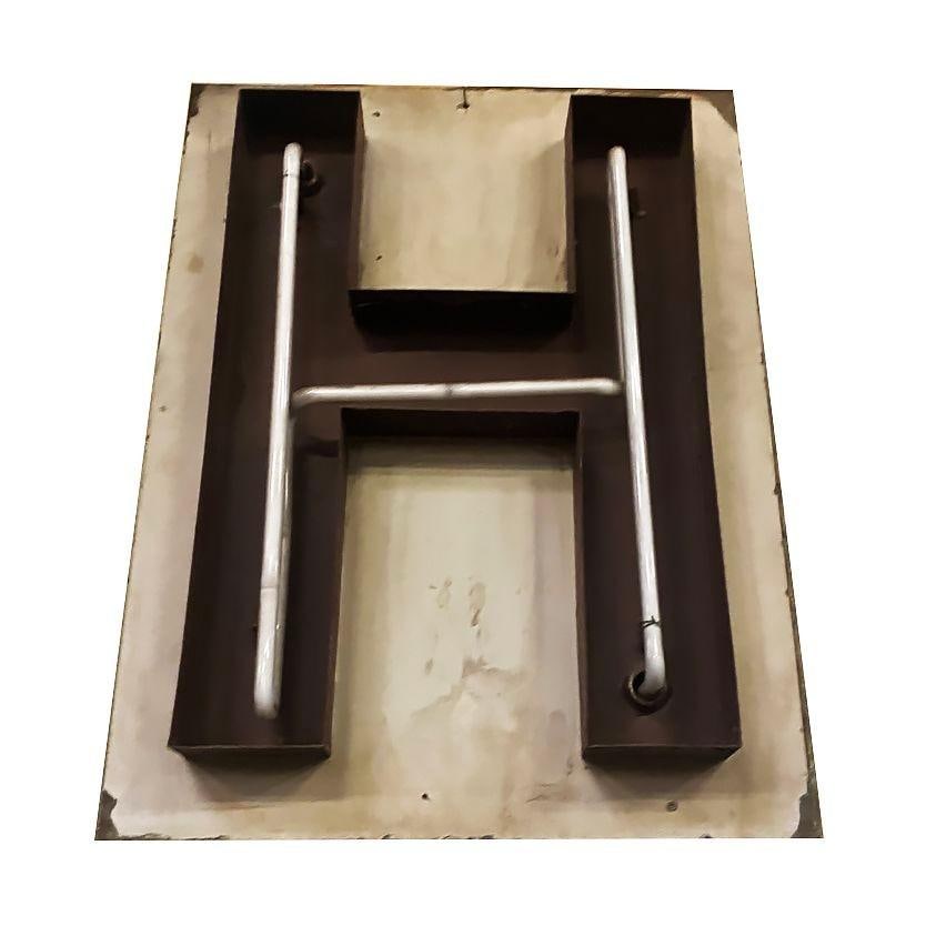 Large Vintage Neon Marquee Letter "H" From Pan American Auditorium: Title: Large Vintage Neon Marquee Letter "H" From Pan American Auditorium Description: Own a piece of Los Angeles history. This large neon marquee letter "H" comes from the interior of the iconic Pan-